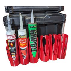 a tool kit with tools in it and other items to be used on the side