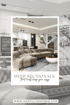 Looking for a comfy, oversized deep sectional sofa? We're sharing 21 of our favorites at every price! Click to view our favorites!