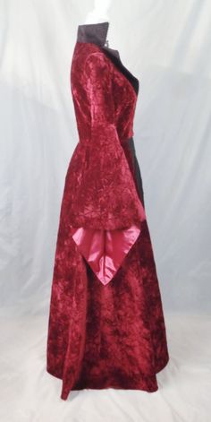 Burgundy Velvet Women's Renaissance Once Upon a Time | Etsy Gothic Victorian Fitted Floor-length Dress, Gothic Victorian Floor-length Fitted Dress, Fitted Floor-length Gothic Victorian Dress, Fitted Gothic Medieval Dress For Fall, Fitted Medieval Dress For Evening Floor-length, Fitted Medieval Dress Costume For Fall, Victorian Fitted Medieval Dress For Formal Occasions, Elegant Fitted Red Medieval Dress, Victorian Fitted Medieval Formal Dress