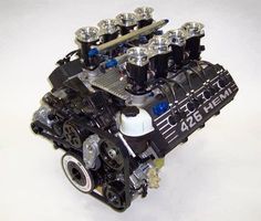 an image of a car engine made out of legos