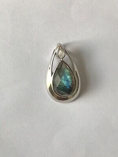 Labradorite and Moonstone Teardrop 925 Sterling Silver Pendant  | eBay Elegant Labradorite Teardrop Pendant Jewelry, Silver Pear-shaped Moonstone Jewelry, Silver Labradorite Drop Jewelry, Silver Teardrop Gemstones For Anniversary, Elegant Labradorite Drop Jewelry, Elegant Drop Labradorite Jewelry, Silver Pear-shaped Cabochon Jewelry, Sterling Silver Teardrop Jewelry, Sterling Silver Teardrop Stones Jewelry