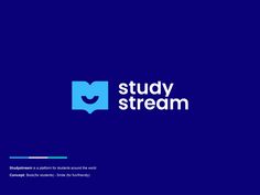 the study stream logo is shown on a dark blue background with an arrow pointing to it