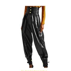 Features  Genuine lambskin leather  puffed style pant  lining polyester  front button closer  Tow sides pockets  formal wear, casual wear,party cocktail  you can make it it according to your measurement also   bulk order is also accepted     Why buy with us:- we use top quality leather only. we provide 100% satisfaction. Lowest price guarantee. We offer free shipping. we accept return and provide a full refund in some cases. We get your order started just after purchase to ensure it gets shipped Trendy Leather Bottoms For Formal Occasions, Luxury Leather High-waisted Pants, High Waist Leather Party Bottoms, High Waist Leather Bottoms For Party, Luxury Leather Bottoms For Office, High-waist Leather Pants For Formal Occasions, High Waist Leather Pants For Formal Occasions, High-waisted Formal Leather Pants, Luxury High-waist Leather Pants