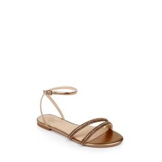 in stock Strap Sandals Flat, Summertime Outfits, Diamond Fashion Jewelry, Jewel Badgley Mischka, Flat Booties, Elegant Flats, Metallic Flats, Buckled Flats, Sandal Online