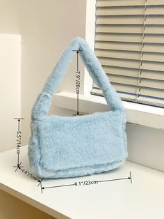 BagForLove-Minimalist Fluffy Square Bag - Women Shoulder Bags Product Description Color Blue Pattern Type Plain Style Fashionable Bag Size Small Quantity 1 piece Type Baguette Bag Composition 100% Viscose Material Fluff Size Chart INCH CM Size Bag Width Bag Height Bag Length one-size 2.8 5.5 9.1 Size Bag Width Bag Height Bag Length one-size 7 14 23 Similar Products h2 { text-align: center; } .red-box { width: 100%; display: flex; flex-direction: row; flex-wrap: wrap; justify-content: center; } . Fluffy Purse, Plain Style, Baguette Bag, Square Bag, Bag Women, Blue Bags, Blue Pattern, Shoulder Bag Women, Bags Women