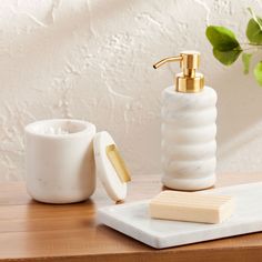 White Marble Bathroom Accessories Collection - World Market La Farmers Market, White Marble Vanity, White Marble Bathroom, Marble Bathroom Accessories, White Marble Bathrooms, Liquid Soap Dispenser, Marble Vanity, Guest Bathrooms, Oak Kitchen