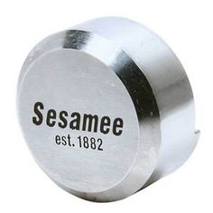 the sesame logo is shown on this metal object