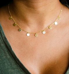 Delicate Gold Choker Dainty Choker Necklace Multi Disc | Etsy Dainty Choker Necklace, Minimalist Necklace Gold, Gold Chain Choker, Dainty Choker, Dainty Gold Necklace, Gold Choker, Disc Necklace, Minimalist Necklace, Simple Necklace