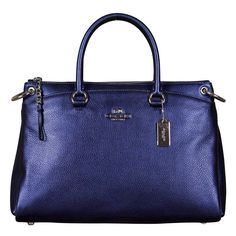 Brand New With Tags Dustbag Included ***100% Authentic. Purchased Directly From Coach. Shop With Confidence. Priced To Sell.*** This Beautiful Coach Mia Satchel Is A Must-Have For Any Fashion-Savvy Woman. Made From High-Quality Leather With A Metallic Blue Finish, It Exudes Sophistication And Elegance. The Bag Features Double Handles With A 5" Drop, As Well As An Adjustable Cross-Body Strap With A 16" Drop, Making It Easy To Carry However You Prefer. The Bag Has Two Magnetic Closure Exterior Poc Elegant Blue Satchel With Silver-tone Hardware, Chic Blue Satchel With Silver-tone Hardware, Elegant Blue Bag With Silver-tone Hardware, Elegant Blue Bags With Silver-tone Hardware, Formal Blue Coach Satchel, Silver Luggage, Coach Shop, Silver Handbag, Purple Canvas