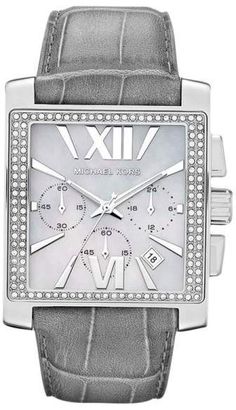 Michael Kors MK5674 Uptown Glam Gia Chronograph Leather Watch Watches Women Michael Kors, Grey Watch, Cheap Michael Kors, Michael Kors Outlet, Purses Michael Kors, Handbags Michael Kors, Tag Heuer, Grey Leather, Michael Kors Watch