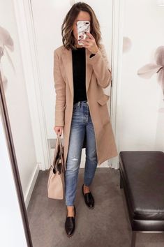 Work Outfit Office, Loafers Outfit, Winter Outfits For Work, Coat Outfits, Mode Inspo, Outfits Casual