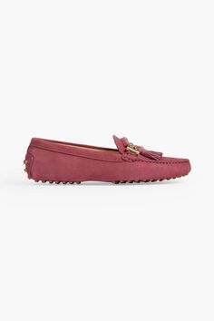 Tods Shoes, Antique Roses, Suede Loafers, Loafers For Women, Loafer Shoes, Moccasins, Shoes Flats, Tassels, Almond