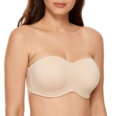 PRICES MAY VARY. Silicone-free, no-slip elastic bands to keep in place Poke-free underwire for a natural lift Non-padded cups for a natural shape Double-layer thin & seamless fabric provides a smooth profile Convertible straps offer ultimate outfit versatility Offers you the benefits of both a strapless bra and One Marvelous Minimizer. It's a must-have to reduce bust profile! Strapless Bra For Large Bust, Best Strapless Bra, Bra Size Charts, Minimiser Bra, Bra Brands, Bandeau Bra, Unlined Bra, Adhesive Bra, Everyday Bra