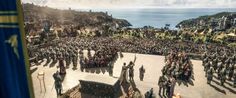 the game of thrones is being played in front of a large group of people