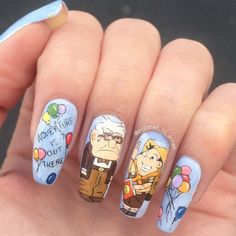 Disney Movie Up, Disneyland Nails, Nails Disney, Up Pixar