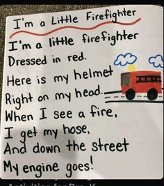 a handwritten letter to a little firefighter