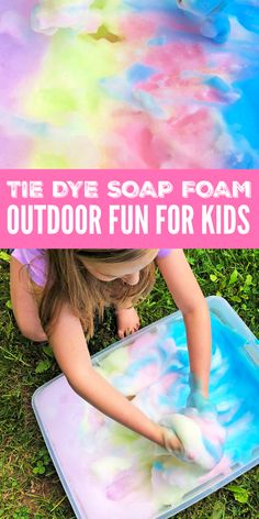 Tie Dye Soap, Foam Sensory Play, Toddler Activity Bags, Camping Activites For Kids, Outside Activities For Kids, Nanny Activities, Babysitting Activities, Outdoor Activities For Toddlers, Soap Foam