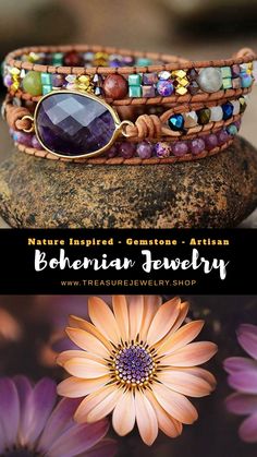 inspire your nature passion with our amazing Gemstone Jewelry hand made with Love to complete your Boho Beautiful Style Bohemian Wrap, Making Bracelets With Beads, Treasure Jewelry, Boho Wrap Bracelet, Boho Beautiful, Fancy Art, Jewelry Hand, Bracelet Boho, Beautiful Style