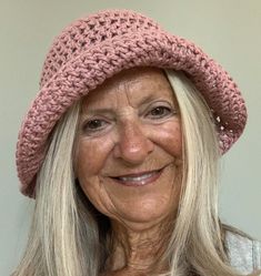 "This is an original hand crochet hat made from natural cotton yarn.   The color is actually \"old rose\" on the List of Colors from Wikipedia.  My hats are created with natural talent and no patterns are used.  Each hat is numbered one of one and will not be duplicated.   This great light rose colored hat is so comfortable and adjustable.  It's a perfect hat for sitting in the sun...the brim offers protection for your face and the back of your neck.  You'll enjoy the loose fit when the sun gets List Of Colors, Bohemian Hats, One Of One, Summer Sun Hat, Bohemian Accessories, Old Rose, Light Rose, Handmade Hat, Unique Crochet