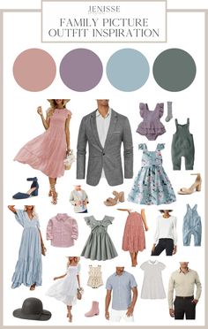 an image of clothes and shoes for people to wear in the summertime, with text overlay