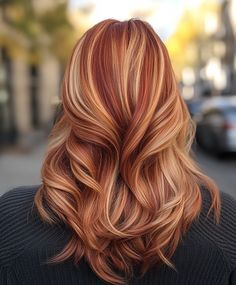 Copper Balayage Frank Makeup For Red Hair Inspiration Brown Hair With Copper And Blonde, Copper Hair Color With Dark Roots, Balaye Hair, Auburn Balayage Blonde, Makeup For Red Hair, Red Copper Balayage, Copper Blonde Balayage, October Hair, Auburn Blonde Hair