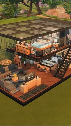 LOFT MODERNO / The Sims 4  #thesims4 #sims4 #thesims4construcao #gaming #loft #modern Sims Loft Exterior, Sims 4 Industrial House Floor Plan, Loft Home Sims 4, Loft Cc Sims 4, Sims House Ideas Modern, Modern Sims 4 House Interior, Loft The Sims 4, Sims Loft House, Sims 4 Loft House Layout