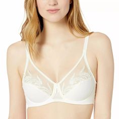 Nwt 34ddd 3 Column 3 Row Hook And Eye Closure Full Coverage Elegant Spring Bra With Delicate Lace, Fitted Floral Embroidery Bra, French Terry Dress, Feather Embroidery, Women's Tie, Cocktail Evening Dresses, One Piece For Women, Bra Styles, Underwire Bra