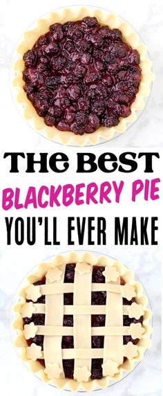 the best blackberry pie you'll ever make is on display in this postcard