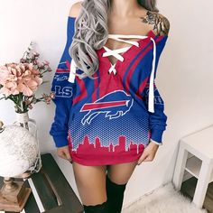 Buffalo Bills Lace Up Sweatshirt 70 Easy 30 day return policy Buffalo Bills Baby, Buffalo Bills Stuff, Buffalo Bills Gear, Go Bills, Bills Mafia, 2023 Wardrobe, Bow Shirt, Buffalo Bills, Wardrobe Ideas