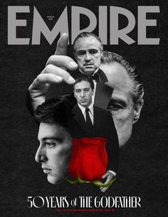 the cover of empire magazine with an image of two men in suits and one is holding a rose