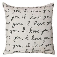 Letter For You Pillow - Quirks! Modern Organic Home, Sugarboo Designs, Collection Letter, Script Lettering, L Love You, Pillow Collection, Linen Throw, Kathy Kuo Home, Love Live