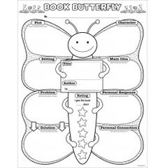 the book butterfly is shown in black and white, with its wings folded out to form an