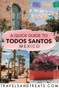 a collage of photos with text overlay that reads a quick guide to todos sanitos mexico