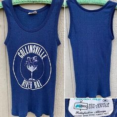 vintage Collinsville River Rat tank top Kmart Kodel polyester cotton size M | eBay River Rat, Beach Color, Blue Fashion, Summer Beach, Shirt Style, Vintage Ladies, Inside Out, Vintage Outfits, Vintage Fashion