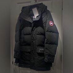 Canada Goose Emory Men’s Parka Men’s, Worn Twice Designer Black Outerwear For Outdoor, Canada Goose Mens Parka, Parka Men, Canada Goose Mens, Mens Parka, Canada Goose, Canada Goose Jackets, Parka, Limited Time