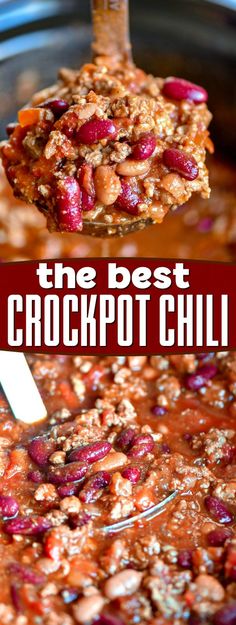 the best crockpot chili recipe is so easy to make and tastes just as good as it looks