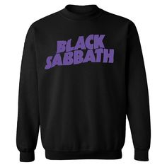 Black Sabbath fans will love this iconic logo graphic sweatshirt. Black Sabbath fans will love this iconic logo graphic sweatshirt. Crewneck Long sleevesFABRIC & CARE Cotton, polyester Machine wash Imported Gender: male. Age Group: adult. Material: Cotton Blend. Black Long Sleeve Sweatshirt With Logo Lettering, Black Long Sleeve Sweatshirt With Logo, Black Top With Logo Lettering For Winter, Black Tops With Logo Lettering For Winter, Black Cotton Sweatshirt With Logo, Black Logo Lettering Top For Winter, Casual Black Sweatshirt With Logo Lettering, Black Top With Front Logo For Streetwear, Black Streetwear Top With Front Logo