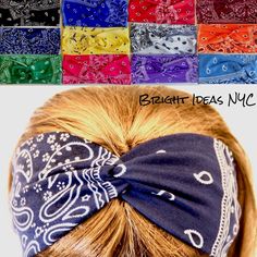 Stylish bandana turban headband that compliments any hair style and outfit Stretch to Fit Super Comfy Fits women and girls To view the rest of our collection, please visit: brightideasnyc.com Bandana Crafts, Headband Wrap, Paisley Bandana, Boho Hair, Hair Accessories Boho, Hair Bonnet, Vintage Headbands, Yoga Headband, Turban Headband