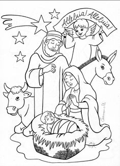 the birth of jesus coloring page