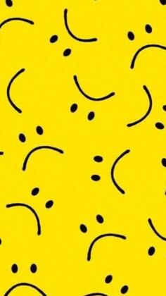 a yellow background with black dots and lines