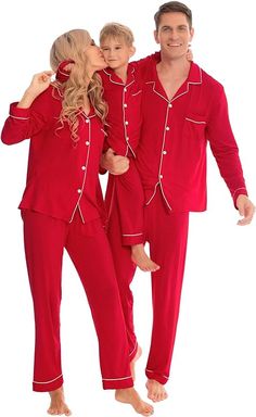 SWOMOG Pajamas Set Family Matching Sets Holiday Pj Festival Gift for Women Adult Long Sleeve Set(Women,Red,X-Large) at Amazon Women’s Clothing store Matching Couple Christmas Pajamas, Couple Christmas Pajamas, Couples Christmas Pajamas, Plaid Pjs, Family Festival, Couples Christmas, Matching Family Christmas Pajamas