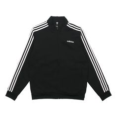 Adidas E 3S Tt Wvn Sports Woven Jacket Men Black DQ3060 (Men's/Stripe) Casual Streetwear Outerwear With Signature Stripes, Casual Outerwear With Signature Stripes For Streetwear, Adidas Logo Winter Track Jacket For Sports Events, Adidas Winter Sports Track Jacket, Sports Track Jacket With Side Stripes, Sportswear Track Jacket With Three Stripes Branding, Functional Track Jacket With Three Stripes For Sports Season, Athleisure Outerwear For Sports Events With Three Stripes, Athleisure Outerwear With Three Stripes For Sports