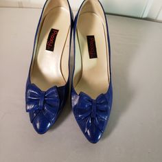 Vintage blue high heels size 6, 1980's 3" high heel shoes, Proxy royal blue high heels, vintage dress shoes by CasildasVintageShop on Etsy Royal Blue High Heels, Vintage Dress Shoes, Heels Vintage, Blue High Heels, Slip On Pumps, Blue Heels, Bridesmaids Gifts, Vintage Dress, Heel Shoes