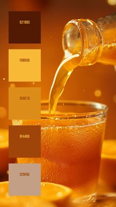 Colors:
521903
F8B936
DC8C18
9F4409
C29F85 Bee Color Palette, Amber Color Palette, Juice Splash, Citrus Theme, Watercolor Food Illustration, Amber Light, Watercolor Food, Palette Art