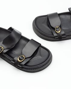 Amalfi Sandal - Black – Liberté Leather Black Double Strap Footbed Sandals With Leather Sole, Black Leather Double Strap Footbed Sandals, Black Leather Toe Ring Sandals With Leather Footbed, Classic Black Double Strap Sandals, Black Leather Double Strap Slides, Classic Black Sandals With Adjustable Strap, Double Strap Leather Sandals, Leather Double Strap Mules With Leather Footbed, Classic Leather Footbed Sandals With Adjustable Strap