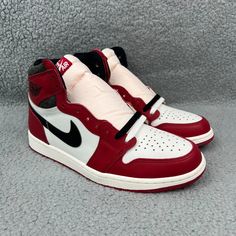 Item: Nike Air Jordan 1 Retro High Og - Lost And Found/Chicago Size: Men's 9 Year: 2022 Color: Red/White/Black Condition: Brand New, Never Worn, With Original Box & Accessories - Shipped Through Usps With Tracking Confirmation - Handling Time 1-2 Business Day - Feel Free To Ask Any Questions You May Have - Everything Is 100% Authentic University Red Leather Sneakers With Laces, University Red High-top Lace-up Sneakers With Branded Insole, University Red Leather Sneakers With Boost Midsole, University Red Lace-up High-top Sneakers With Branded Insole, Custom High-top Sneakers In University Red With Rubber Sole, High-top University Red Sneakers With Contrast Sole, University Red High-top Sneakers With Contrast Sole, Red Lace-up Sneakers With Contrast Sole, High-top Leather Running Shoes With Red Sole