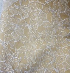 Description: Soft Hand-feel lace fabric in off white, Large Floral Embroidery tulle lace fabric, ideal for bridal dress, summer dress, party dress, haute couture, Wedding Gown ❤Length: This listing is for One yard. If you order more, you'll get an uncut piece. ❤Color: Off White Tulle ❤Width: About 130 cm. 51.1 Inches ❤There are more yards in stock, if you want more, please order more for correct qty. please let me know if you want it in continuous piece. White Organza Lace With Intricate Embroidery, White Embroidered Net Fabric With Lace Work, Embroidered White Organza Tulle Fabric, White Organza Fabric With Lace Embroidery, White Organza Tulle Fabric With Intricate Embroidery, White Embroidered Tulle Organza Fabric, White Embroidered Organza Tulle Fabric, White Organza Embroidered Fabric With Lace Work, White Tulle Fabric With Floral Embroidery