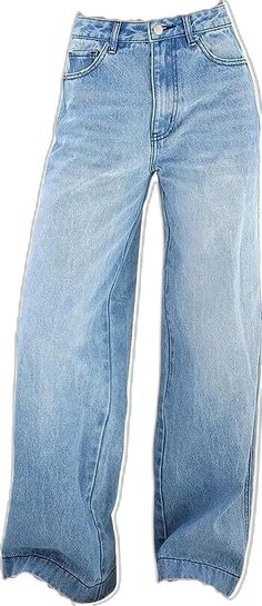 Baggy Jeans For Women, Ripped Jeans Women, High Waisted Wide Leg Jeans, Womens Fashion Jeans, Vintage Preppy, Jean Large, Moda Jeans, Jeans High Waisted, Loose Trousers