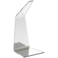 a clear acrylic book holder on a white background