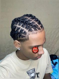 Braids For Small Hair, One Strand Twist Men, Prom Hair Men, Barrel Braids Men, Men’s Barrel Twists, Cornrow Dreads Hairstyles, Barrel Twist Cornrows Men, Barrel Styles For Locs Men, Man Hairstyle Braids